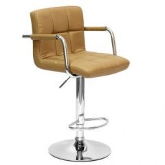 Барный стул Barneo N-69 Kruger Arm Светло-коричневый в Верхней Салде - verhnyaya-salda.mebel24.online | фото