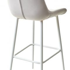 Барный стул ХОФМАН, цвет H-09 Светло-серый, велюр / белый каркас М-City в Верхней Салде - verhnyaya-salda.mebel24.online | фото 4