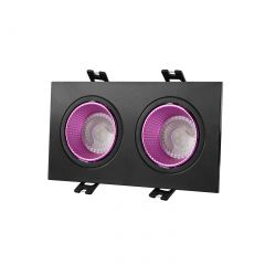 DK3072-BK+PI Встраиваемый светильник, IP 20, 10 Вт, GU5.3, LED, черный/розовый, пластик в Верхней Салде - verhnyaya-salda.mebel24.online | фото