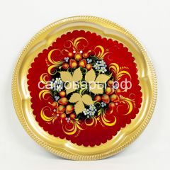 Электрический самовар "Рюмка" 3 литра в наборе №1 с росписью "Хохлома на красном" в Верхней Салде - verhnyaya-salda.mebel24.online | фото 3