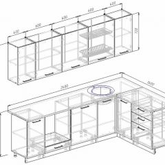 Кухонный гарнитур угловой Графика 2600х1600 (Стол. 26мм) в Верхней Салде - verhnyaya-salda.mebel24.online | фото 2