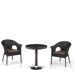 Кофейны комплект плетеной мебели T601/Y79A-W53 Brown (2+1) в Верхней Салде - verhnyaya-salda.mebel24.online | фото