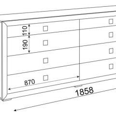 Комод большой Глэдис М27 (ЯШС/Белый) в Верхней Салде - verhnyaya-salda.mebel24.online | фото 2