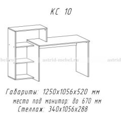 Компьютерный стол №10 (Анкор белый) в Верхней Салде - verhnyaya-salda.mebel24.online | фото 1