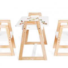 Комплект детской мебели стол и  два стула Я САМ "Лофт-Дуо" (Белый) в Верхней Салде - verhnyaya-salda.mebel24.online | фото