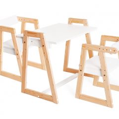 Комплект детской мебели стол и  два стула Я САМ "Лофт-Дуо" (Белый) в Верхней Салде - verhnyaya-salda.mebel24.online | фото 2