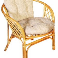 Кресло Багама, подушки светлые обычные шенил (Мёд) в Верхней Салде - verhnyaya-salda.mebel24.online | фото