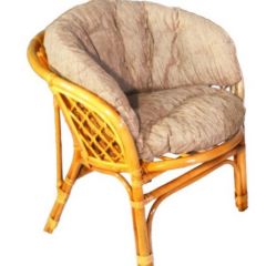 Кресло Багама, подушки светлые полные шенил (Мёд) в Верхней Салде - verhnyaya-salda.mebel24.online | фото