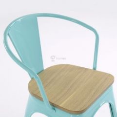 Кресло Barneo N-245 Tolix style Wood  (RAL6027 бирюзовый) в Верхней Салде - verhnyaya-salda.mebel24.online | фото 3