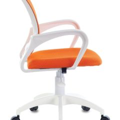Кресло BRABIX "Fly MG-396W", пластик белый, сетка, оранжевое, 532401, MG-396W_532401 в Верхней Салде - verhnyaya-salda.mebel24.online | фото 3