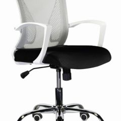 Кресло BRABIX "Wings MG-306" (пластик белый, хром, сетка, серое/черное) 532010 в Верхней Салде - verhnyaya-salda.mebel24.online | фото