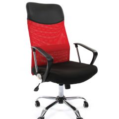 Кресло для руководителя CHAIRMAN 610 N (15-21 черный/сетка красный) в Верхней Салде - verhnyaya-salda.mebel24.online | фото 1