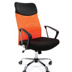 Кресло для руководителя CHAIRMAN 610 N (15-21 черный/сетка оранжевый) в Верхней Салде - verhnyaya-salda.mebel24.online | фото 1