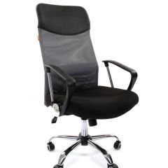 Кресло для руководителя CHAIRMAN 610 N(15-21 черный/сетка серый) в Верхней Салде - verhnyaya-salda.mebel24.online | фото