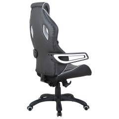 Кресло компьютерное BRABIX Techno Pro GM-003 (экокожа черное/серое, вставки серые) 531814 в Верхней Салде - verhnyaya-salda.mebel24.online | фото 7
