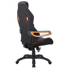 Кресло компьютерное BRABIX Techno Pro GM-003 (ткань черное/серое, вставки оранжевые) 531813 в Верхней Салде - verhnyaya-salda.mebel24.online | фото 6