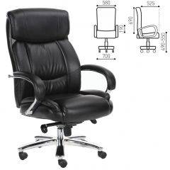 Кресло офисное BRABIX "Direct EX-580" (хром/рециклированная кожа/черное) 531824 в Верхней Салде - verhnyaya-salda.mebel24.online | фото 1