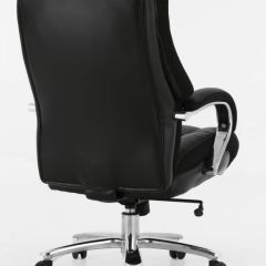 Кресло офисное BRABIX PREMIUM "Bomer HD-007" (рециклированная кожа, хром, черное) 531939 в Верхней Салде - verhnyaya-salda.mebel24.online | фото 4