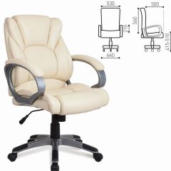 Кресло офисное BRABIX "Eldorado EX-504", экокожа, бежевое, 531167 в Верхней Салде - verhnyaya-salda.mebel24.online | фото 3