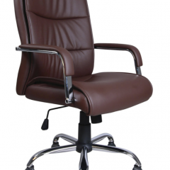 Кресло офисное BRABIX "Space EX-508" (экокожа, хром, коричневое) 531164 в Верхней Салде - verhnyaya-salda.mebel24.online | фото 1