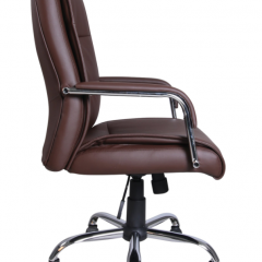 Кресло офисное BRABIX "Space EX-508" (экокожа, хром, коричневое) 531164 в Верхней Салде - verhnyaya-salda.mebel24.online | фото 2
