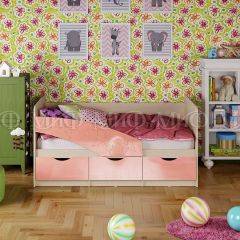 Кровать Бабочки (Розовый металлик) 1600 в Верхней Салде - verhnyaya-salda.mebel24.online | фото 1