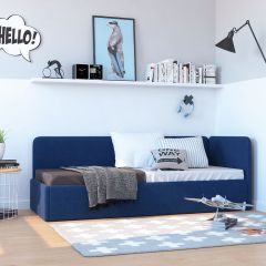 Кровать-диван Leonardo 160*70 (Синий) в Верхней Салде - verhnyaya-salda.mebel24.online | фото 6
