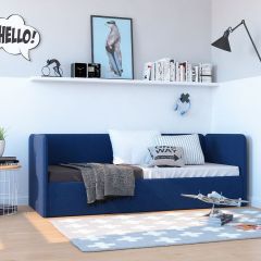 Кровать-диван Leonardo 160*70 (Синий) + боковина в Верхней Салде - verhnyaya-salda.mebel24.online | фото 5