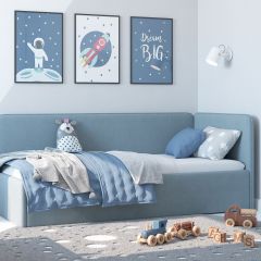 Кровать-диван Leonardo 180*80 (Голубой) в Верхней Салде - verhnyaya-salda.mebel24.online | фото 5