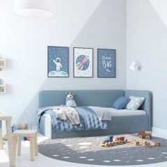 Кровать-диван Leonardo 180*80 (Голубой) в Верхней Салде - verhnyaya-salda.mebel24.online | фото 6