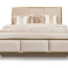 Кровать Lara 1600 с мягким изголовьем + основание (белый глянец) в Верхней Салде - verhnyaya-salda.mebel24.online | фото