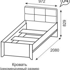 Кровать одинарная 900 Твист 04 в Верхней Салде - verhnyaya-salda.mebel24.online | фото 1