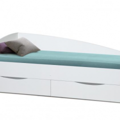 Кровать одинарная "Фея - 3" асимметричная 1900х800 (белая) в Верхней Салде - verhnyaya-salda.mebel24.online | фото