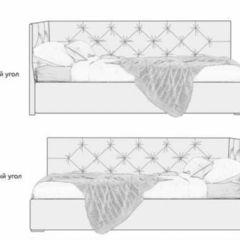 Кровать угловая Лэсли интерьерная +основание (120х200) в Верхней Салде - verhnyaya-salda.mebel24.online | фото 2
