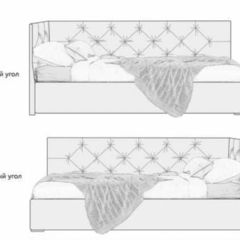 Кровать угловая Лилу интерьерная +основание (120х200) в Верхней Салде - verhnyaya-salda.mebel24.online | фото 2