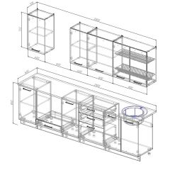 Кухонный гарнитур Лада 2800 (Стол. 26мм) в Верхней Салде - verhnyaya-salda.mebel24.online | фото 2