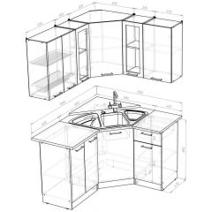 Кухонный гарнитур Лариса оптима 2 1500х1300 мм в Верхней Салде - verhnyaya-salda.mebel24.online | фото 2