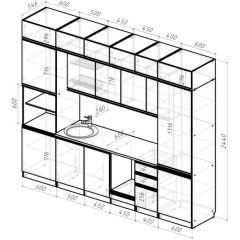 Кухонный гарнитур Ноктюрн люкс 3000 мм в Верхней Салде - verhnyaya-salda.mebel24.online | фото 2