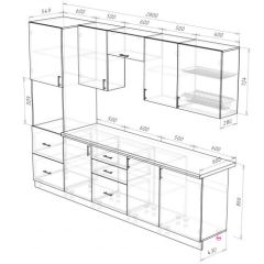 Кухонный гарнитур Прованс (2.8 м) с карнизом в Верхней Салде - verhnyaya-salda.mebel24.online | фото 3