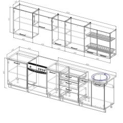 Кухонный гарнитур Вегас 3000 (Стол. 26мм) в Верхней Салде - verhnyaya-salda.mebel24.online | фото 2