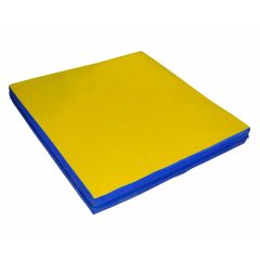 Мат гимнастический 1х1х0,05м цв. синий-желтый в Верхней Салде - verhnyaya-salda.mebel24.online | фото 1