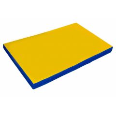 Мат гимнастический 2х1х0,08м цв. синий-желтый в Верхней Салде - verhnyaya-salda.mebel24.online | фото