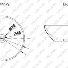 Накладная раковина melana mln-t4022-g28 (золото) в Верхней Салде - verhnyaya-salda.mebel24.online | фото 2