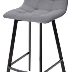 Полубарный стул CHILLI-QB SQUARE серый #27, велюр / черный каркас (H=66cm) М-City в Верхней Салде - verhnyaya-salda.mebel24.online | фото