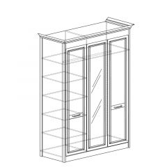 Шкаф 3-дверный со стеклом №453 Адель в Верхней Салде - verhnyaya-salda.mebel24.online | фото 2