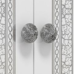 Шкаф 4-х дверный с зеркалами (12.244) Грация (белый/серебро) в Верхней Салде - verhnyaya-salda.mebel24.online | фото 2