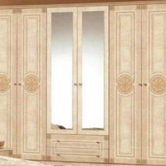 Шкаф 6-и дверный с зеркалами (02.146) Рома (беж) в Верхней Салде - verhnyaya-salda.mebel24.online | фото