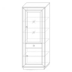 Шкаф 776 (1 стеклодверь, 1 ящик) Прато в Верхней Салде - verhnyaya-salda.mebel24.online | фото 3