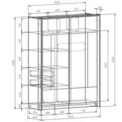 Шкаф-купе 1600 с плитой 22 мм ЛИБЕРТИ в Верхней Салде - verhnyaya-salda.mebel24.online | фото 4