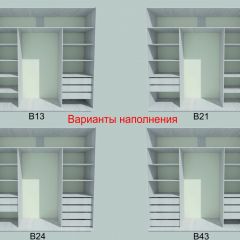 Шкаф-купе 1950 серии SILVER S3+S1+S3Z B22+PL2 (по 2 ящика лев/прав+1штанга+1 полка) профиль «Серебро» в Верхней Салде - verhnyaya-salda.mebel24.online | фото 5